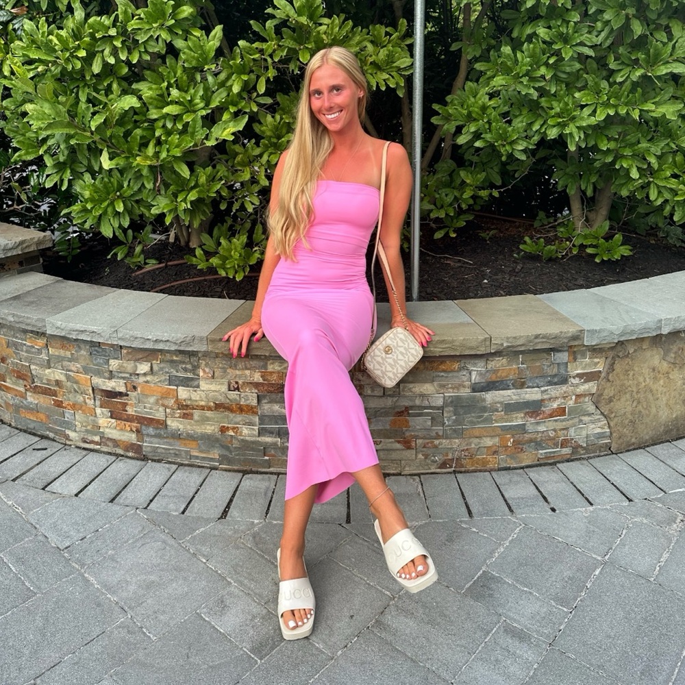 Pink Maxi Tube Dress